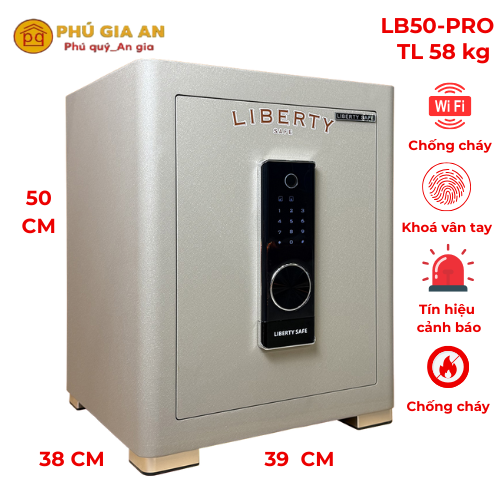 Két sắt Liberty LB50-PRO vân tay mã số tích hợp App điện thoại thông minh