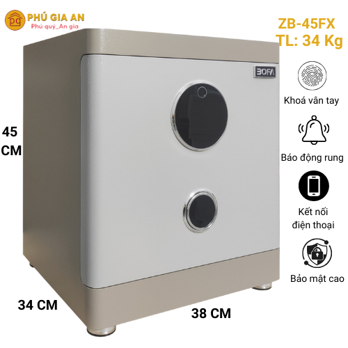 Két sắt Bofa ZB-45FX vân tay điện tử , tích hợp điện thoại