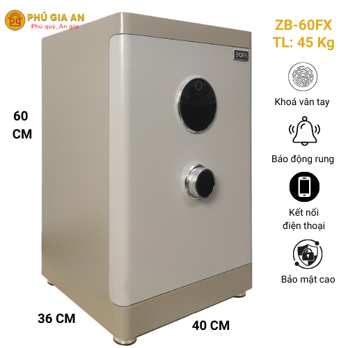 Két sắt Bofa ZB-60FX vân tay điện tử , tích hợp điện thoại