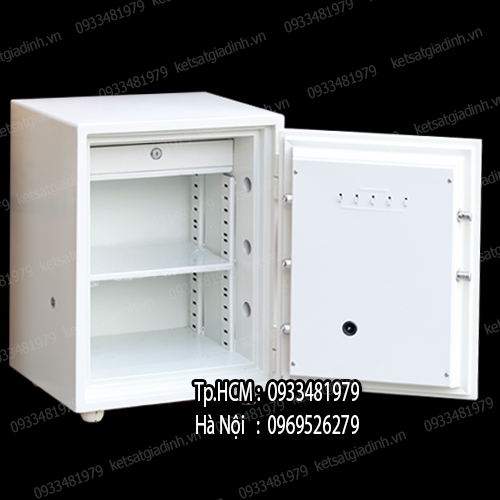 Bên trong két sắt Goldbank màu trắng GVE98-T