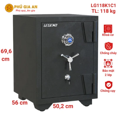 Két sắt Hòa Phát khóa cơ Legend LG118-K1C1