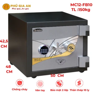 Két sắt vỏ thép 10ly Samurai MC12-FB10 hai khóa vân tay và cơ