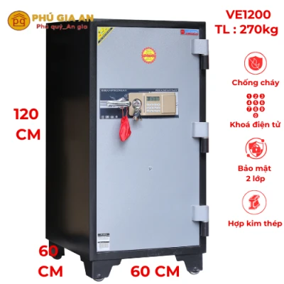 Két sắt to đại khóa điện tử báo động VE1200