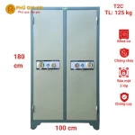 Tủ bảo mật 2 cánh khóa cơ T2C-KC